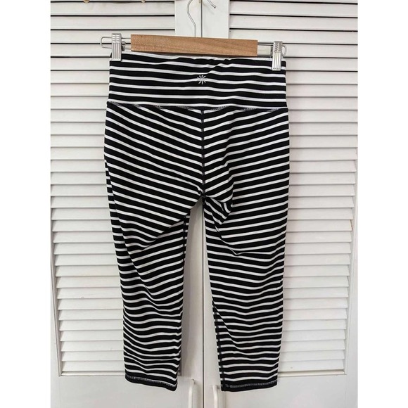 Athleta Striped Cropped Leggings Women's Size Small - Picture 3 of 4
